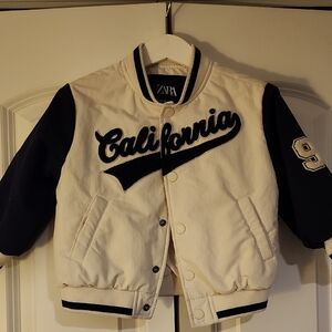 Zara Kids Cream and Black California Jacket